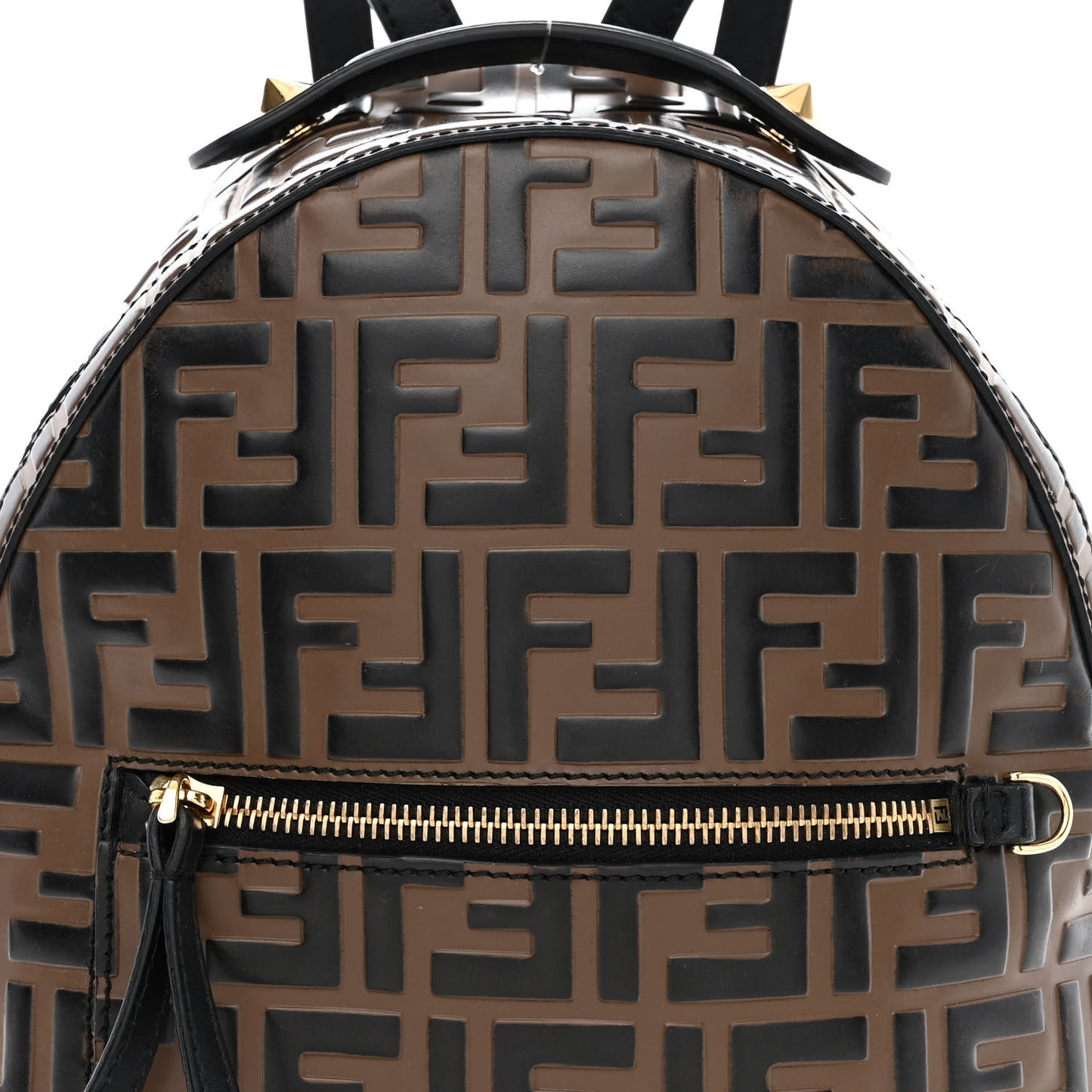 Vitello Bi-Color FF 1974 Embossed Mini Backpack Maya Black