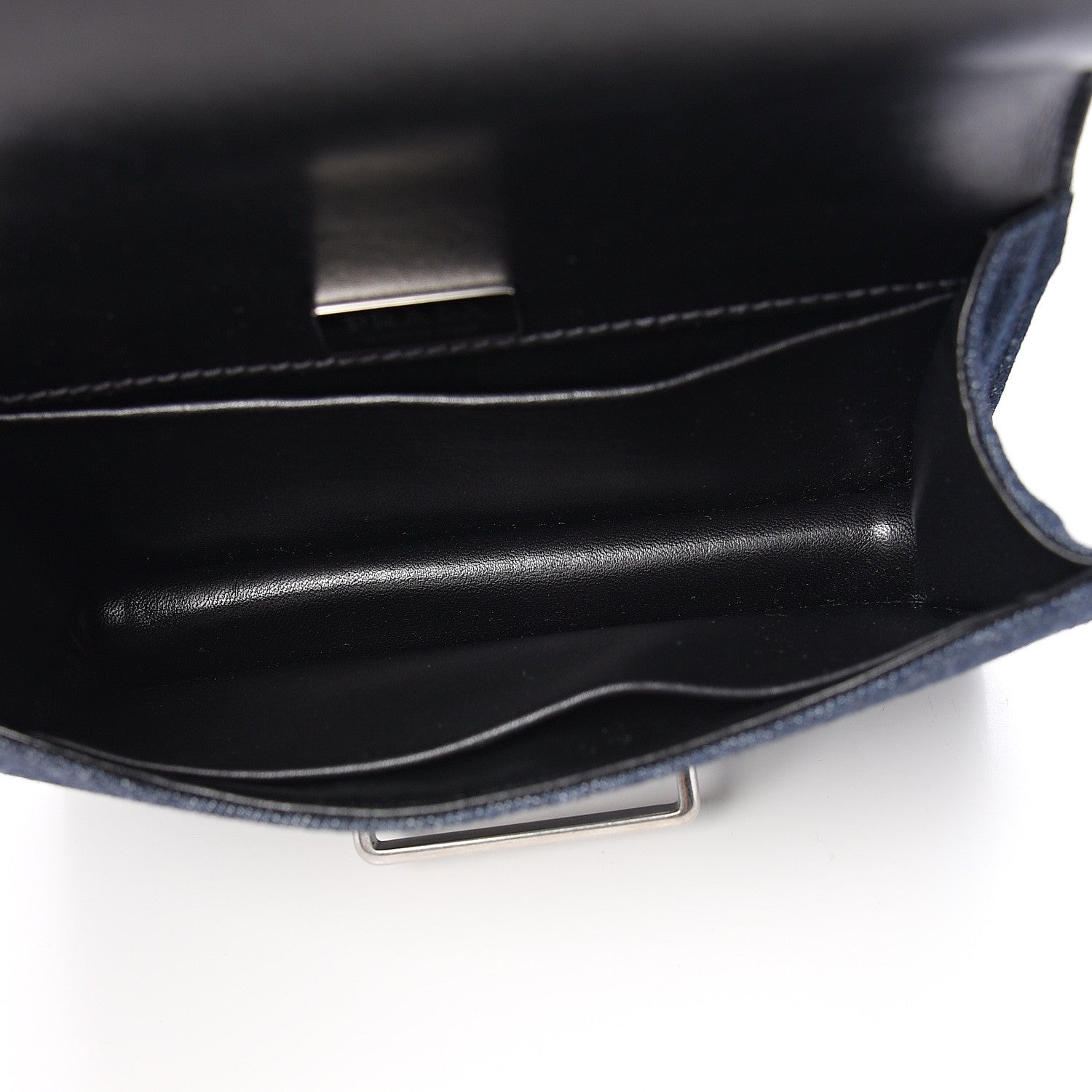 Prada Denim Small Cahier Bag Blue 4 of 9