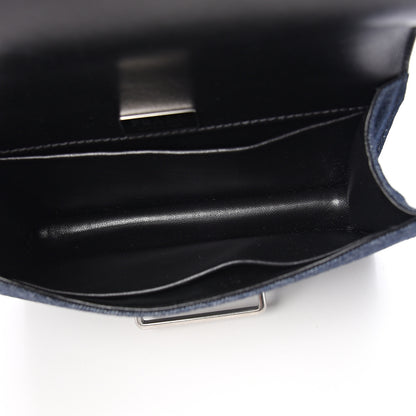Prada Denim Small Cahier Bag Blue 4 of 9