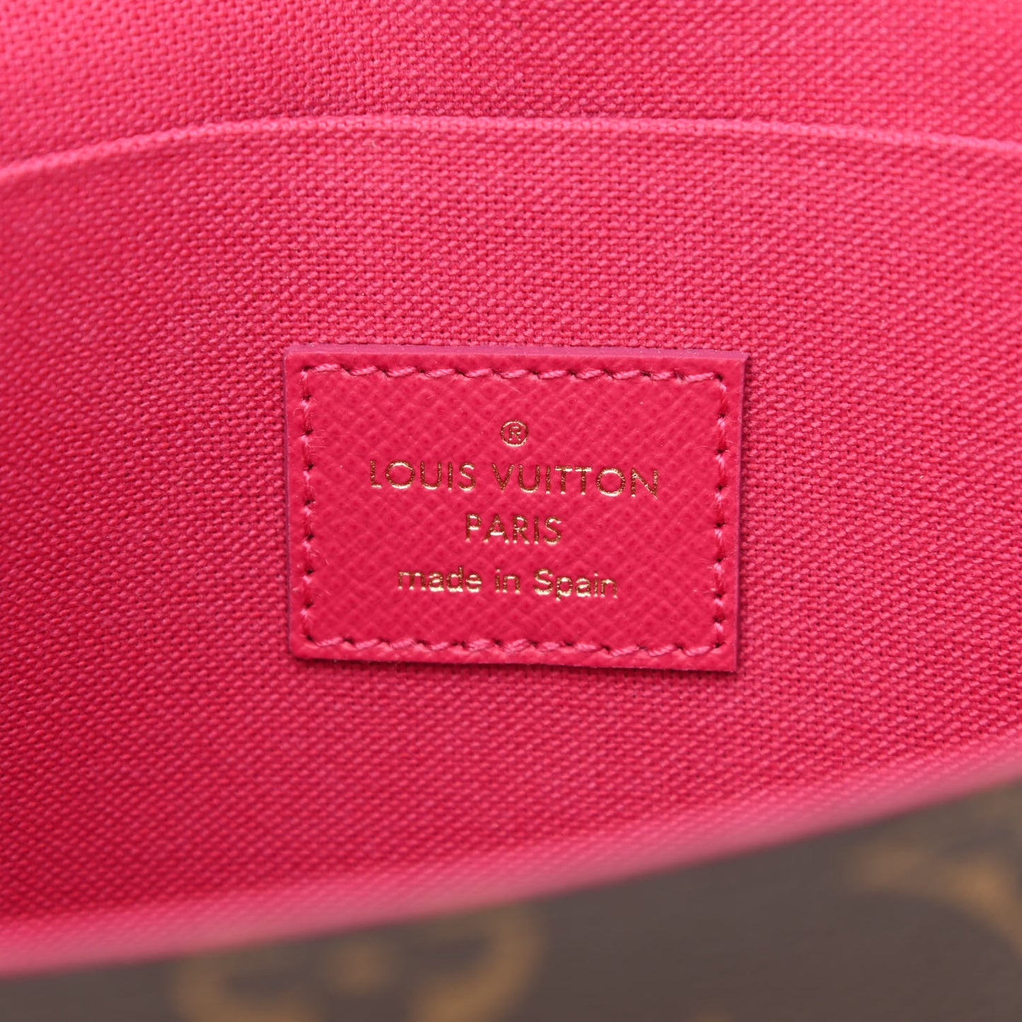Monogram 2021 Christmas Animation Hollywood Pochette Felicie Chain Wallet Fuchsia
