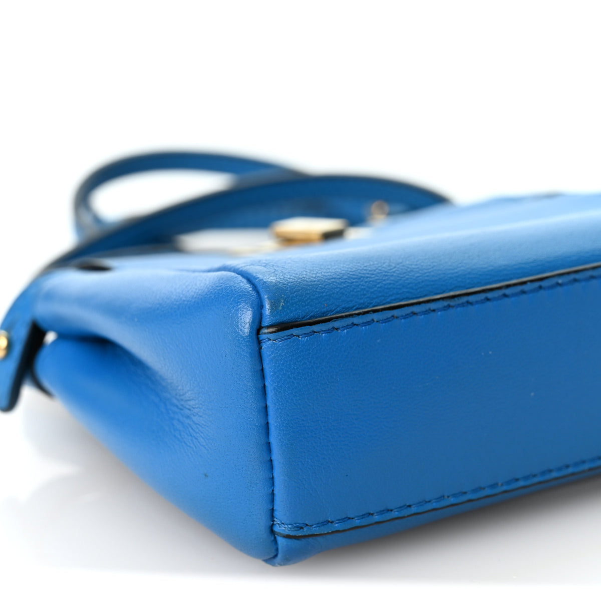 Shiny Nappa Micro Peekaboo Iconic Satchel Blue Royal