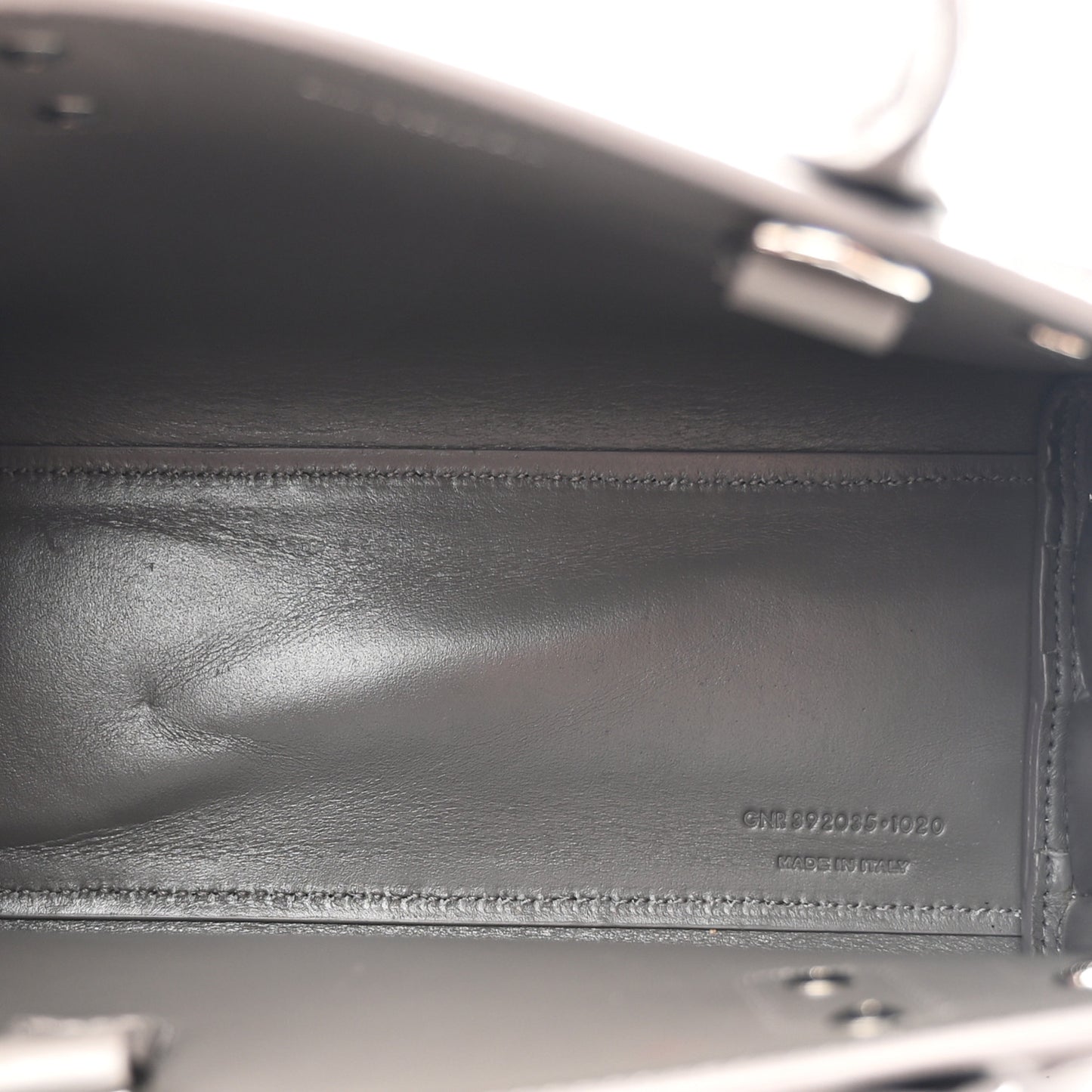 Grained Calfskin Nano Sac De Jour Fog