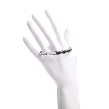 Van Cleef & Arpels 18K White Gold Perlee Signature Bangle Bracelet M 2 of 5