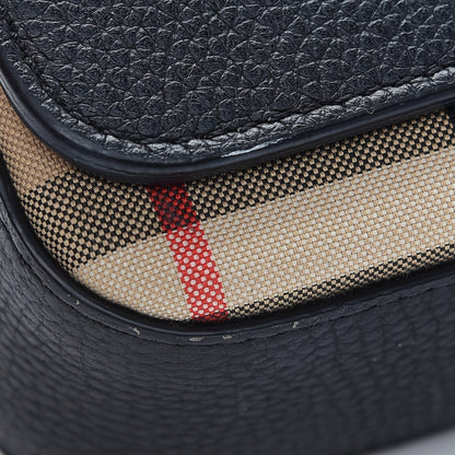 Burberry Grainy Calfskin Vintage Check Hampshire Crossbody Black 8 of 8