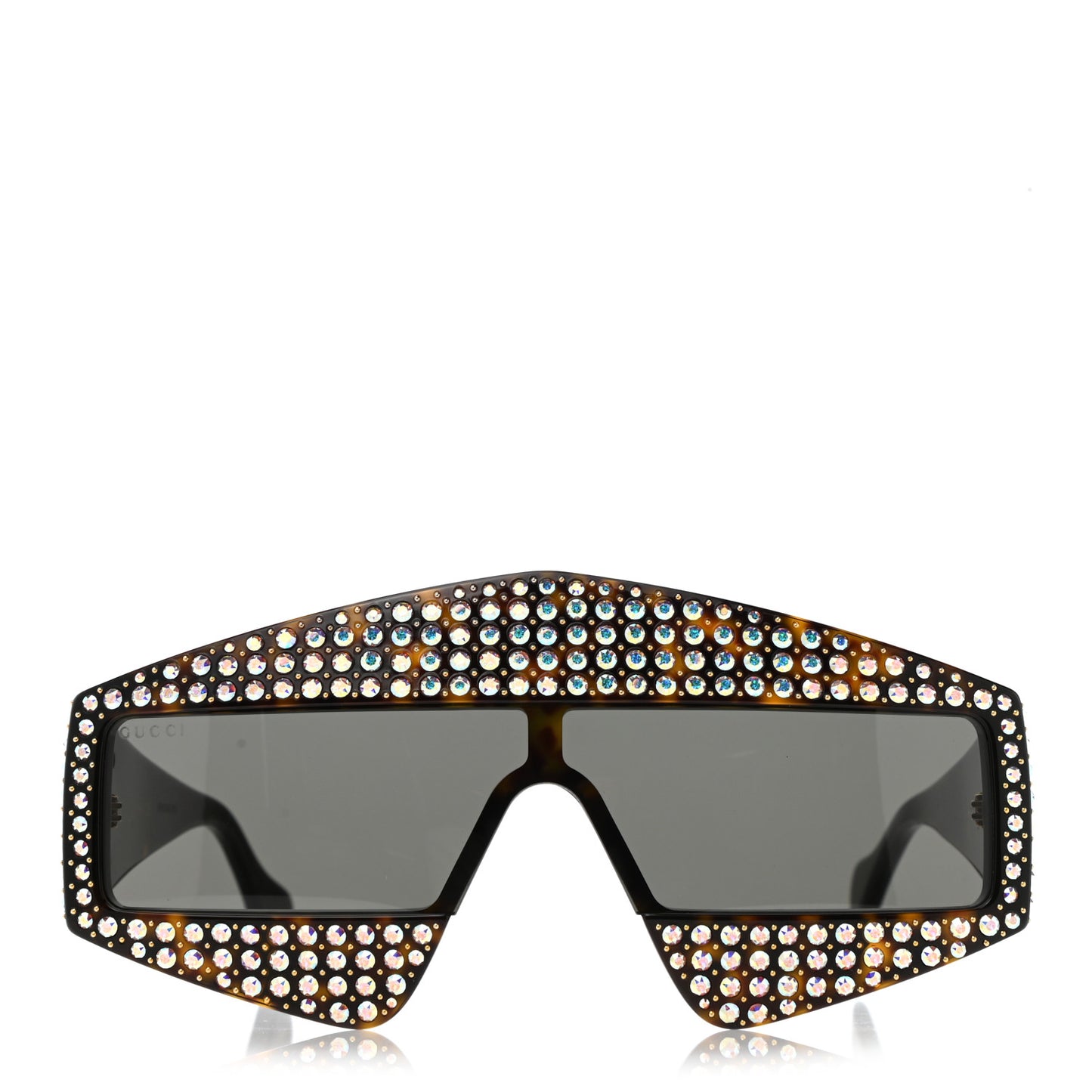 Crystal Rectangular Frame Sunglasses GG0357S Tortoiseshell