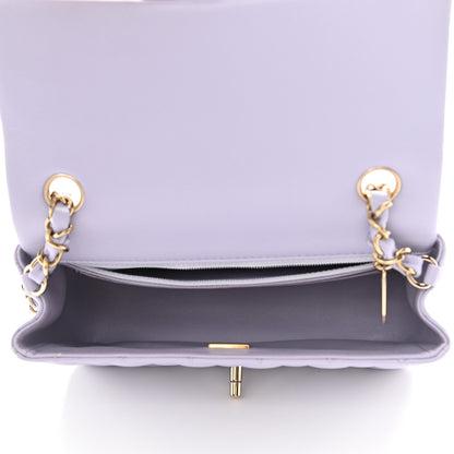 Chanel Lambskin Quilted Mini Rectangular Flap Light Purple 5 of 9