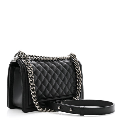 Chanel Caviar Quilted Medium Boy Flap Black 3 of 10