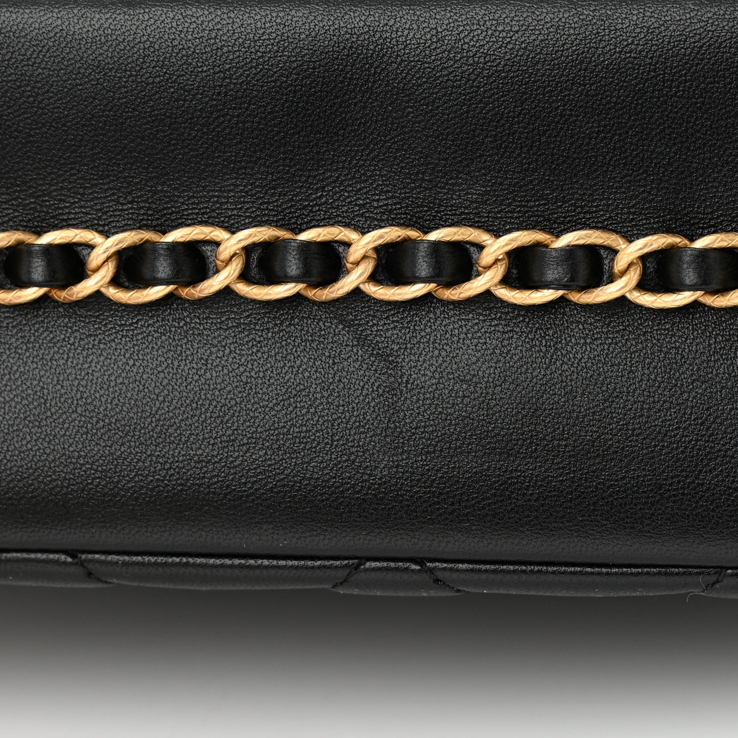 Lambskin Quilted Large CC Chain Flap Black