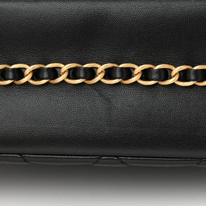 Chanel Lambskin Quilted Large CC Chain Flap Black 13 of 13