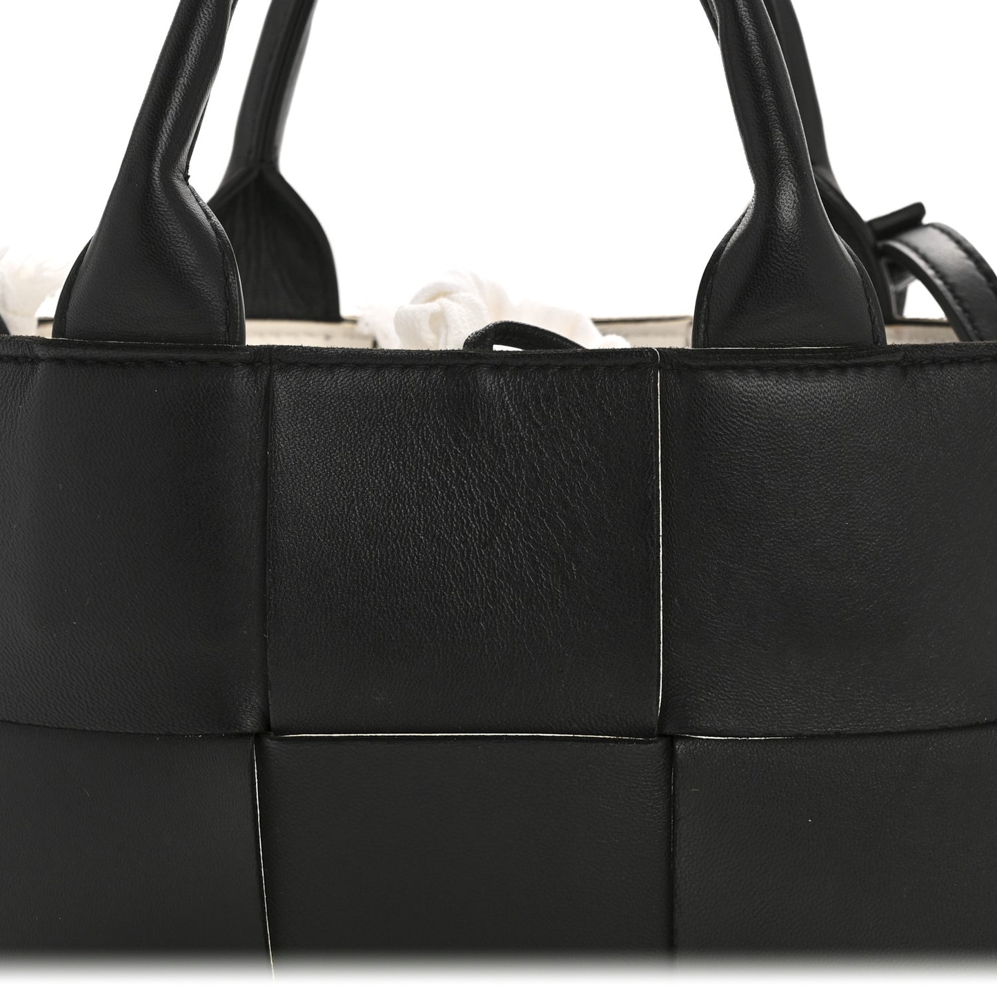 Calfskin Maxi Intrecciato Mini Arco Tote Black