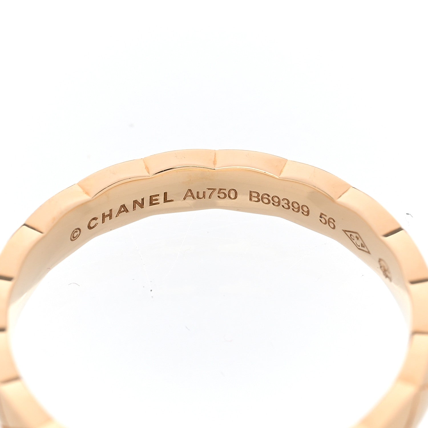 Chanel 18K Yellow Gold Mini Coco Crush Ring 56 7.5 4 of 5