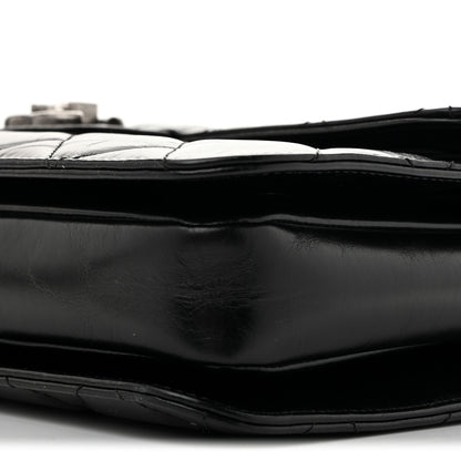Chanel Glazed Calfskin Quilted Large Perfect Edge Flap Black 10 of 14
