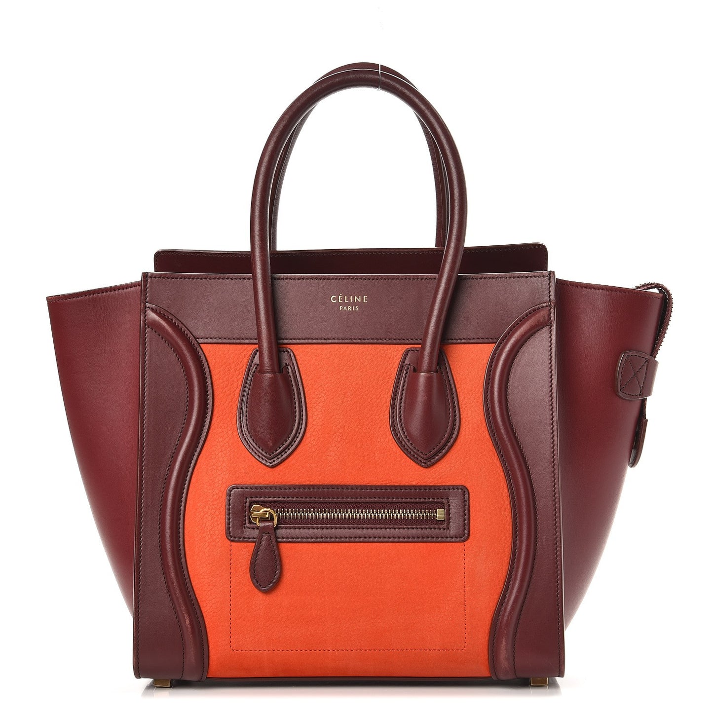 Bullhide Calfskin Micro Bi-Color Luggage Vermillion