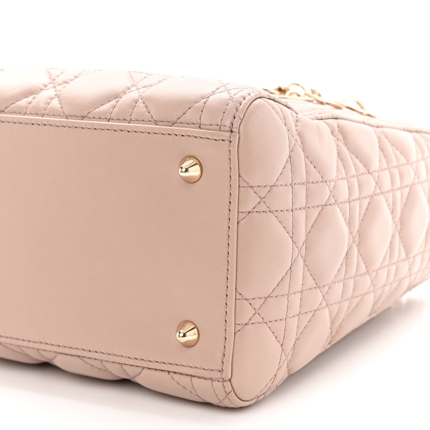 Christian Dior Lambskin Cannage Medium Lady Dior Rose Poudre 10 of 10