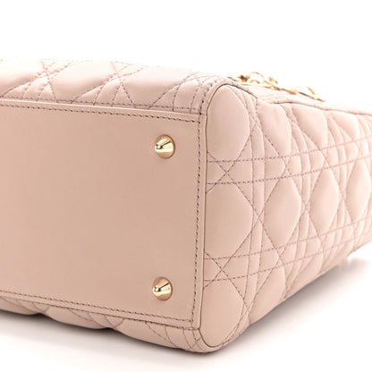Christian Dior Lambskin Cannage Medium Lady Dior Rose Poudre 10 of 10