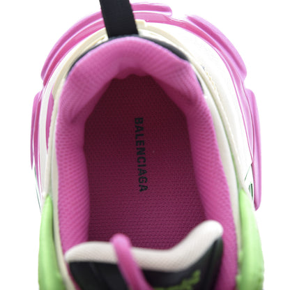 Balenciaga Rubber Mesh Bi-Color Mens Track.2 Open Sneakers 39 White Green Pink 7 of 10