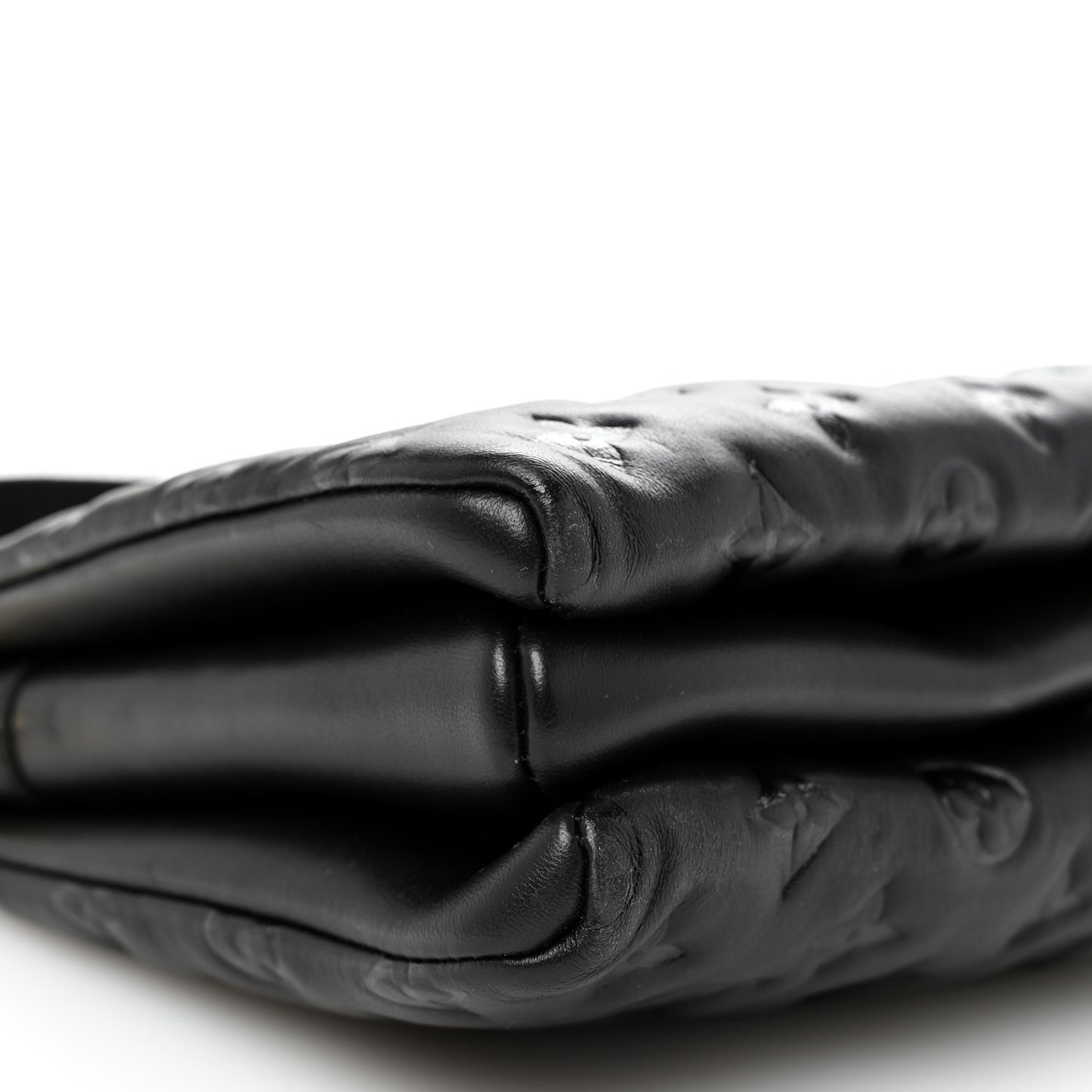 Lambskin Embossed Monogram Coussin PM Black