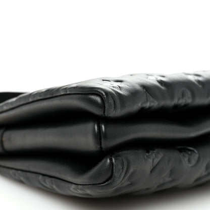 Louis Vuitton Lambskin Embossed Monogram Coussin PM Black 10 of 11