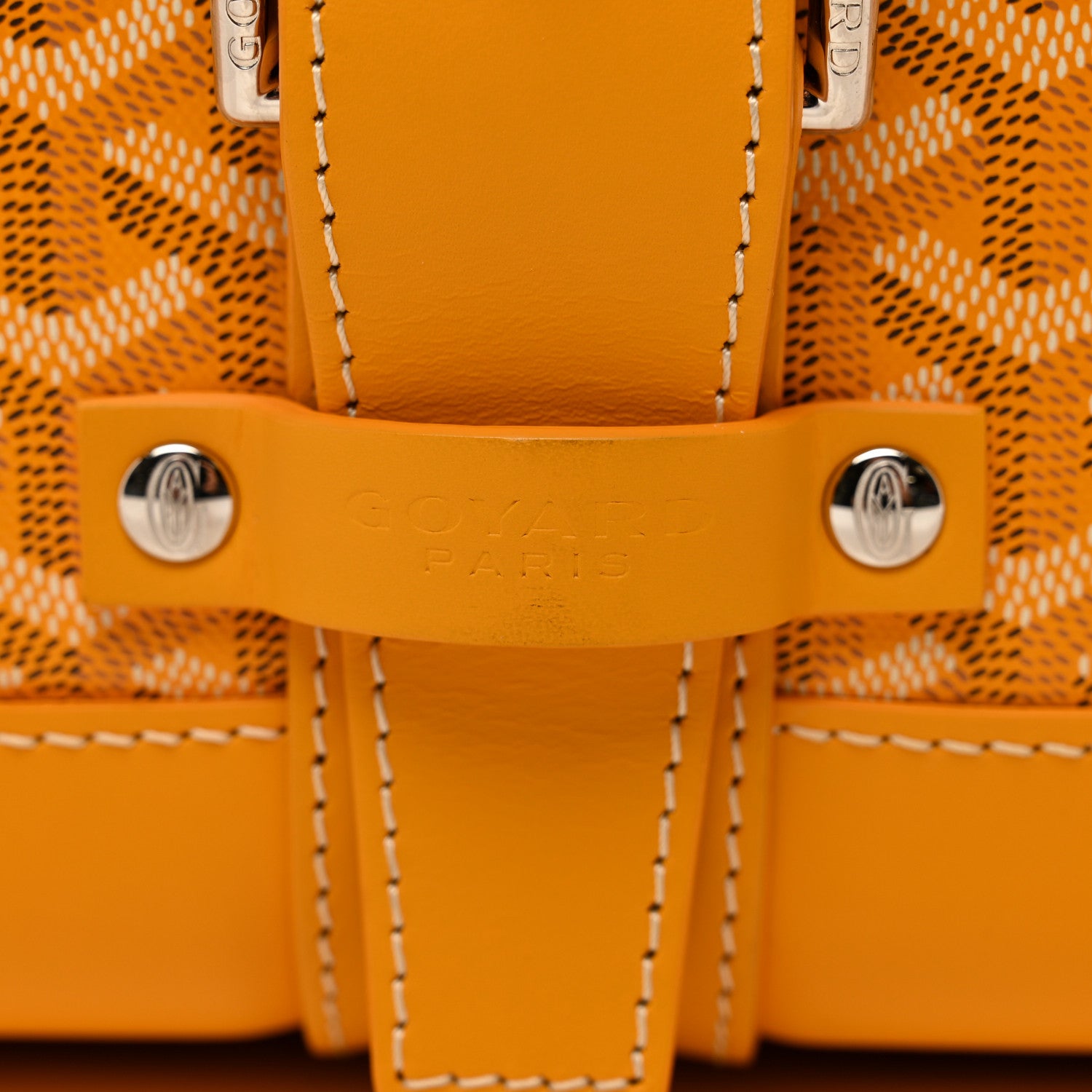 Goyard Goyardine Satolas GM Rolling Suitcase Yellow 5 of 12