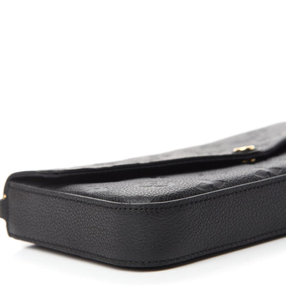 Louis Vuitton Empreinte Pochette Felicie Chain Wallet Black 6 of 13