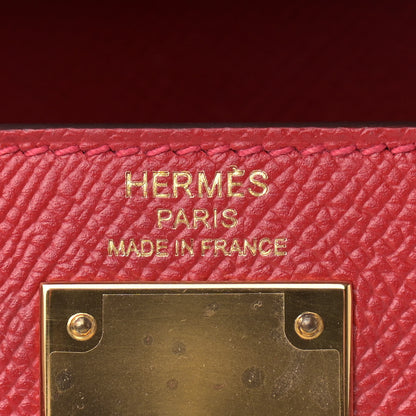 Hermes Epsom Kelly Sellier 28 Rouge Casaque 6 of 11