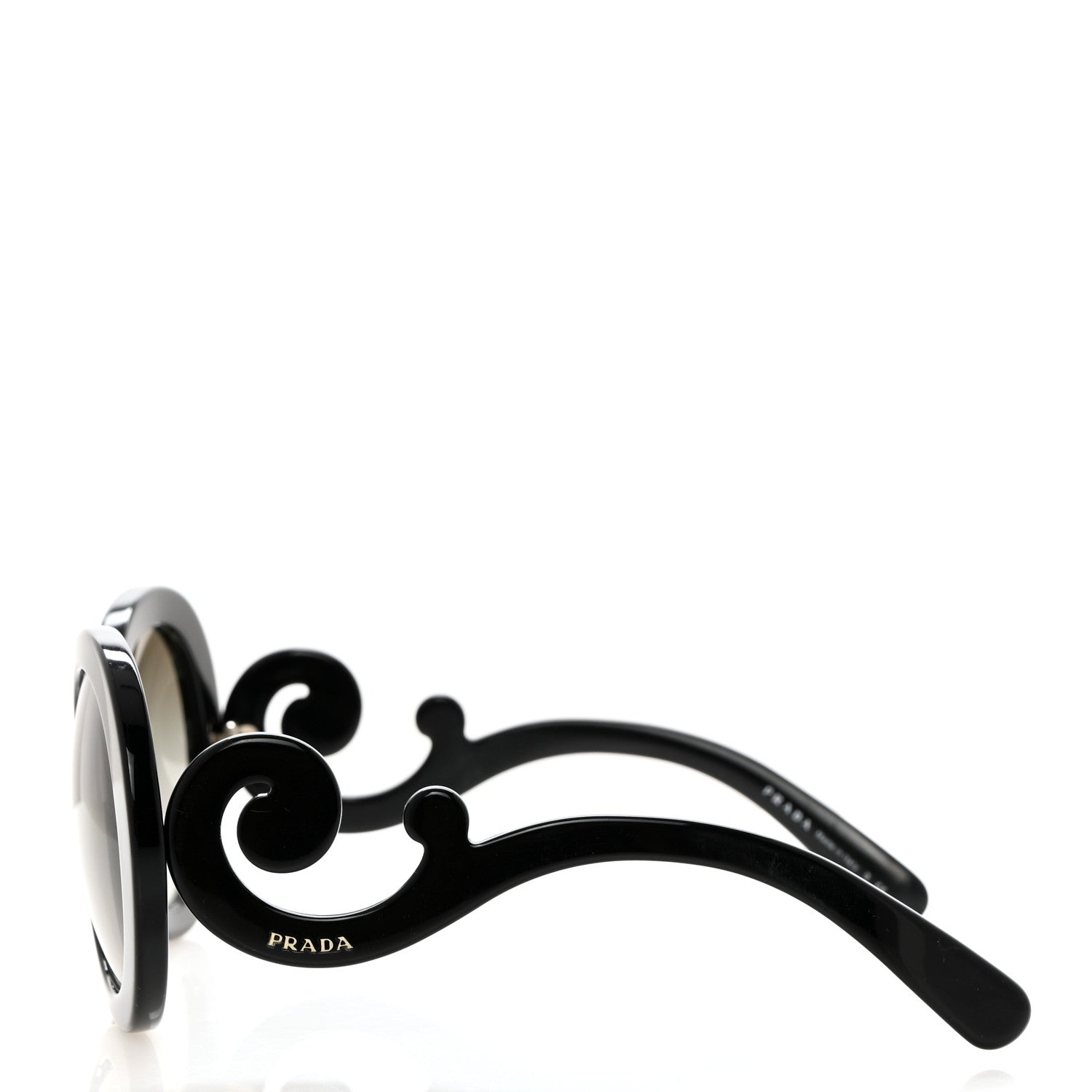 Prada Baroque Sunglasses SPR 27N Black 3 of 7