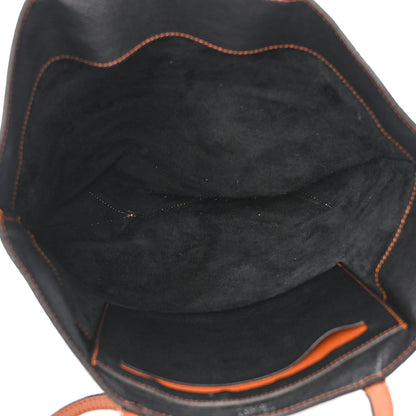 Moynat Taurillon Blush Tote Black Cognac 5 of 11