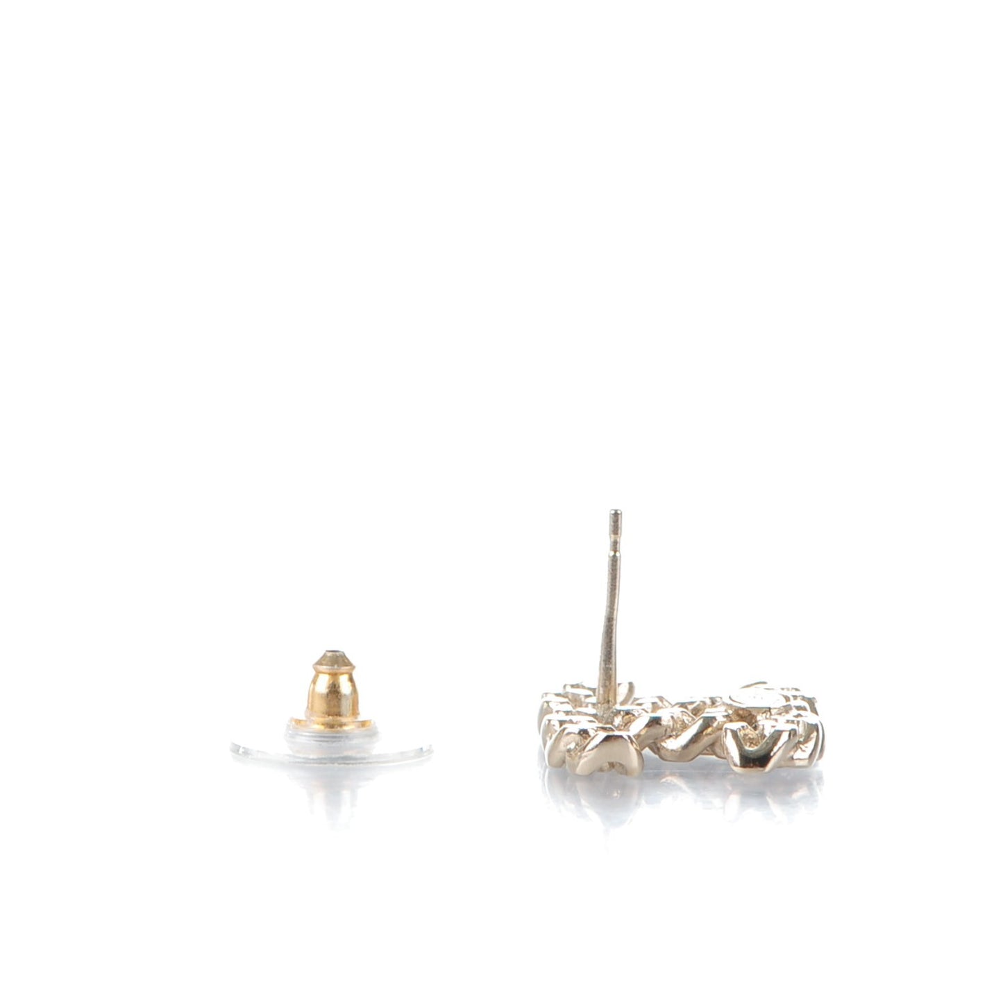 CC Chain Link Earrings Light Gold