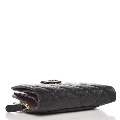Chanel Caviar Quilted Zipped Pocket Wallet Black 4 of 15