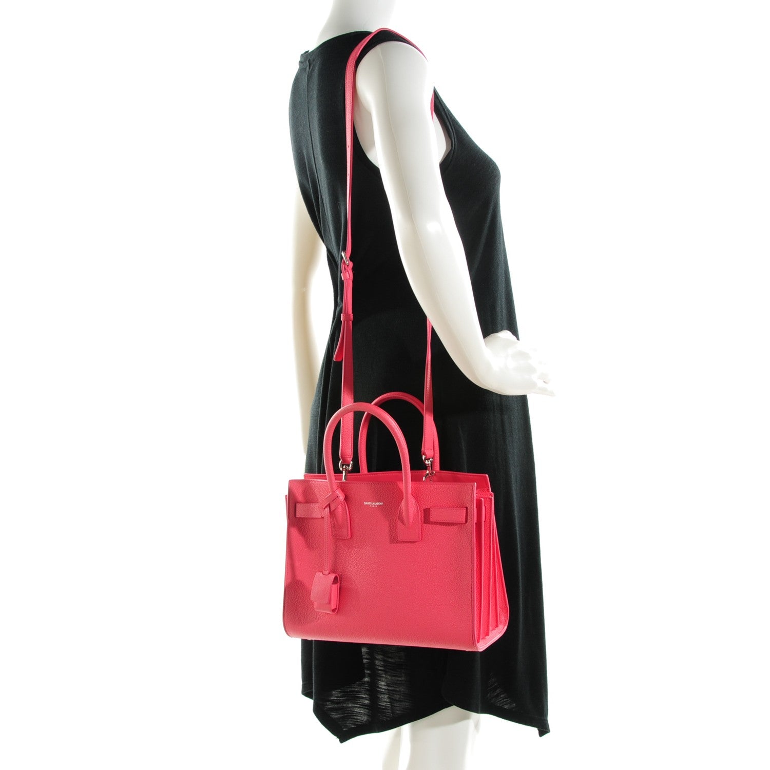 Saint Laurent Grained Calfskin Baby Sac De Jour Rose Clair 2 of 7