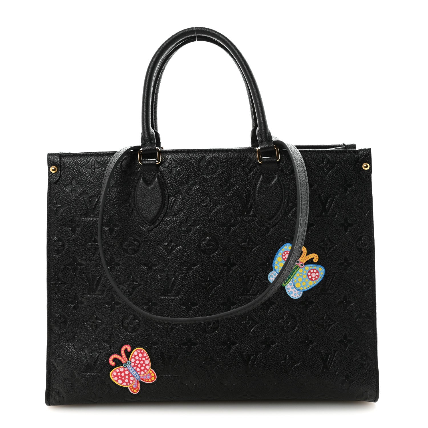 Louis Vuitton LV X YK Empreinte Inlaid Kusama Flowers Onthego MM Black 1 of 9