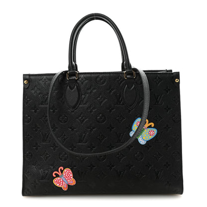 Louis Vuitton LV X YK Empreinte Inlaid Kusama Flowers Onthego MM Black 1 of 9