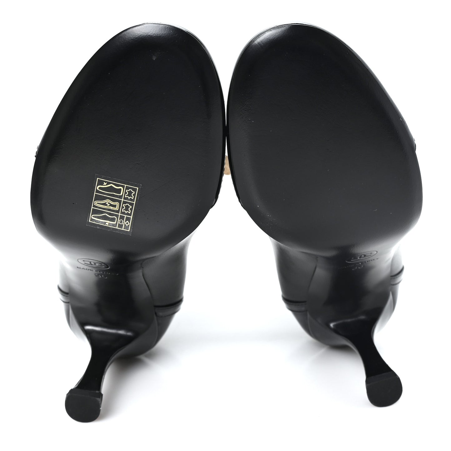 Lambskin Patent Calfskin Ankle Boots 36 Black