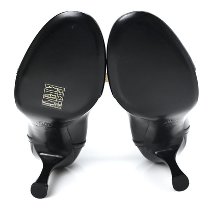 Chanel Lambskin Patent Calfskin Ankle Boots 36 Black 6 of 9