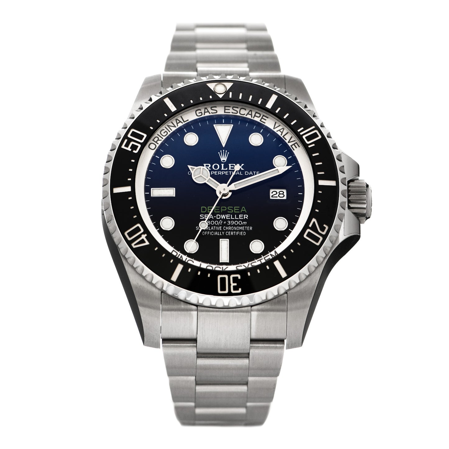 Stainless Steel 44mm Oyster Perpetual Date Sea-Dweller Deepsea James Cameron Watch Blue 126660