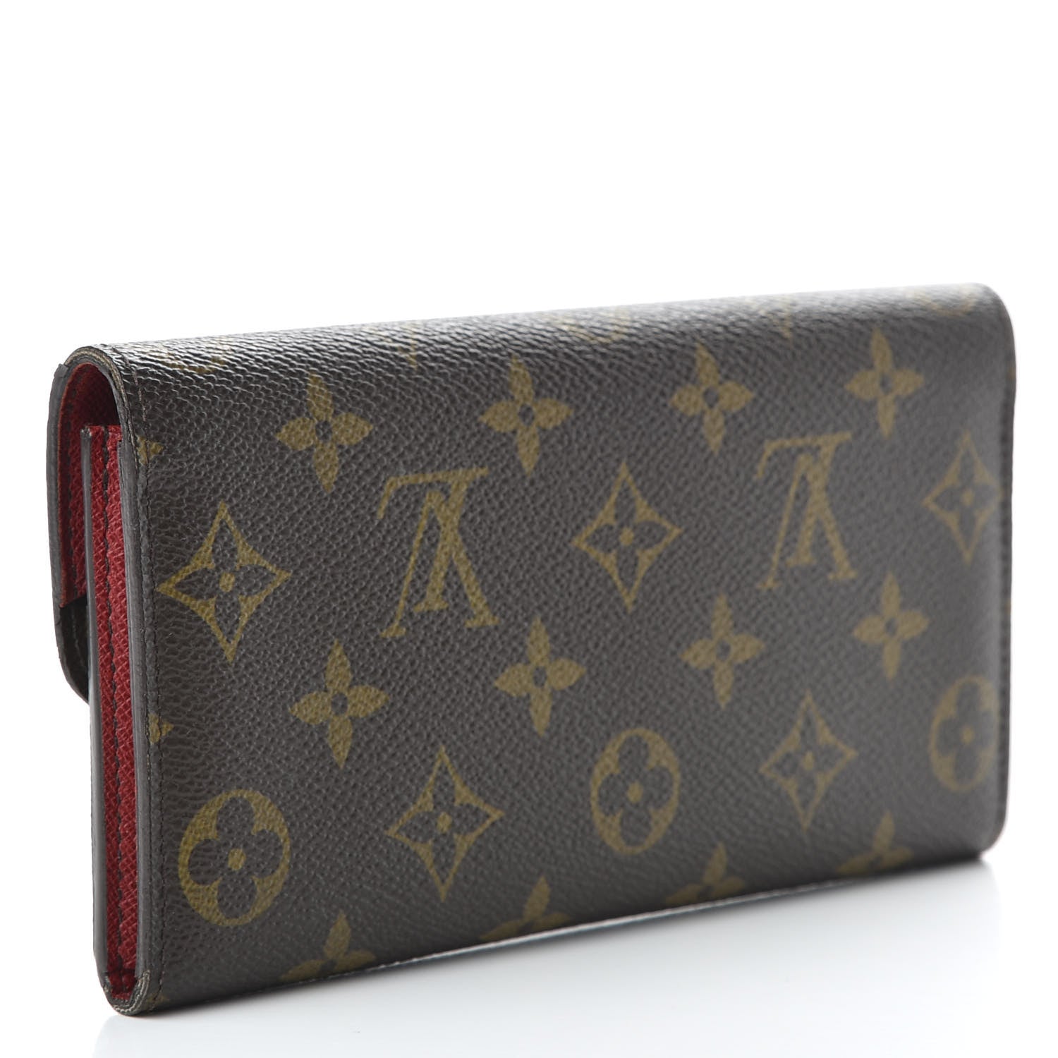 Louis Vuitton Monogram Emilie Wallet Red 3 of 9
