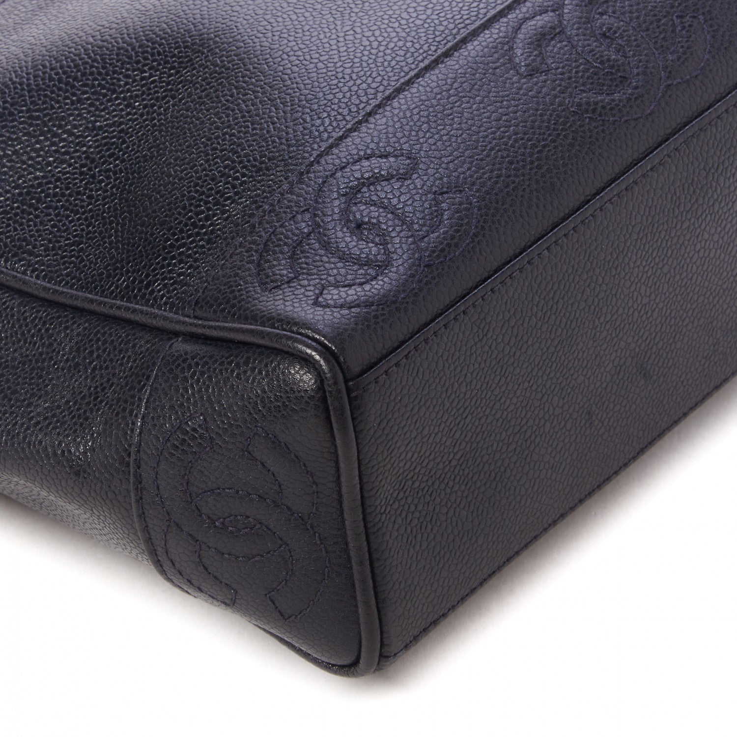 Chanel Caviar CC Shoulder Bag Navy Blue 5 of 8