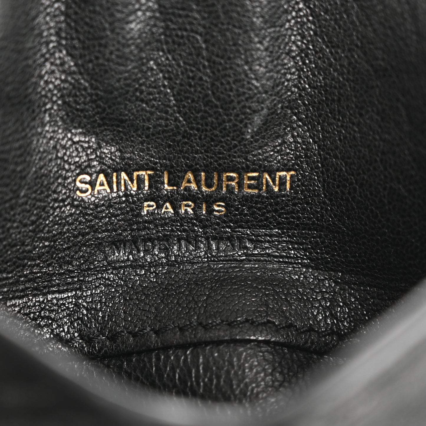 Grained Lambskin Monogram Cassandre Envelope Charm Pouch Black