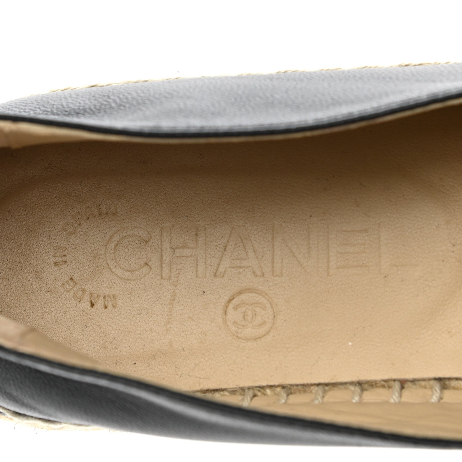 Chanel Lambskin CC Espadrilles 38 Black 6 of 11