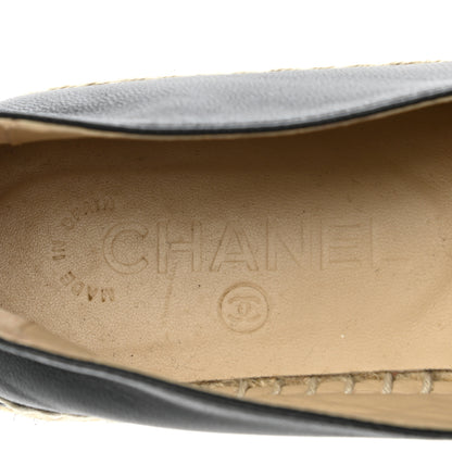 Chanel Lambskin CC Espadrilles 38 Black 6 of 11