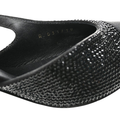 Chanel Strass Grosgrain Cap Toe CC Slingback Pumps 39 Black 8 of 10