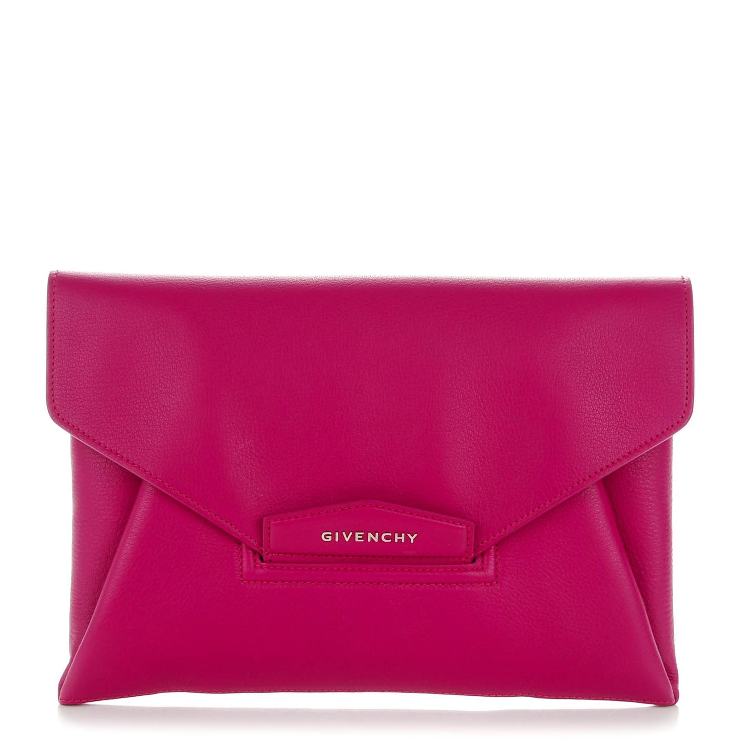 Sugar Goatskin Medium Antigona Envelope Clutch Magenta