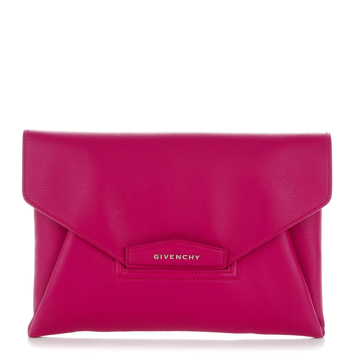 Givenchy Sugar Goatskin Medium Antigona Envelope Clutch Magenta 1 of 7