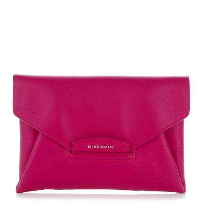 Givenchy Sugar Goatskin Medium Antigona Envelope Clutch Magenta 1 of 7
