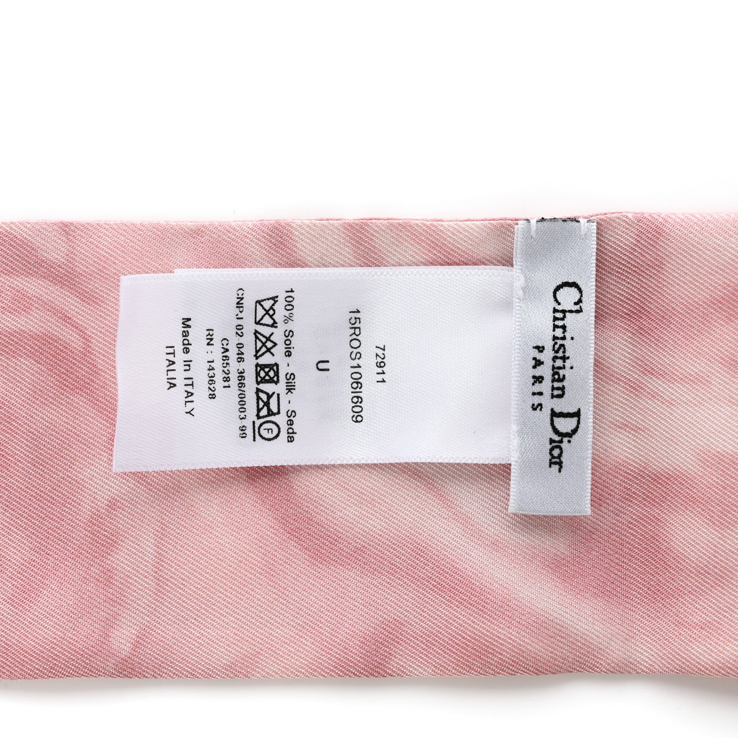 Christian Dior Silk Rose Mitzah Scarf Pink Rose 3 of 4