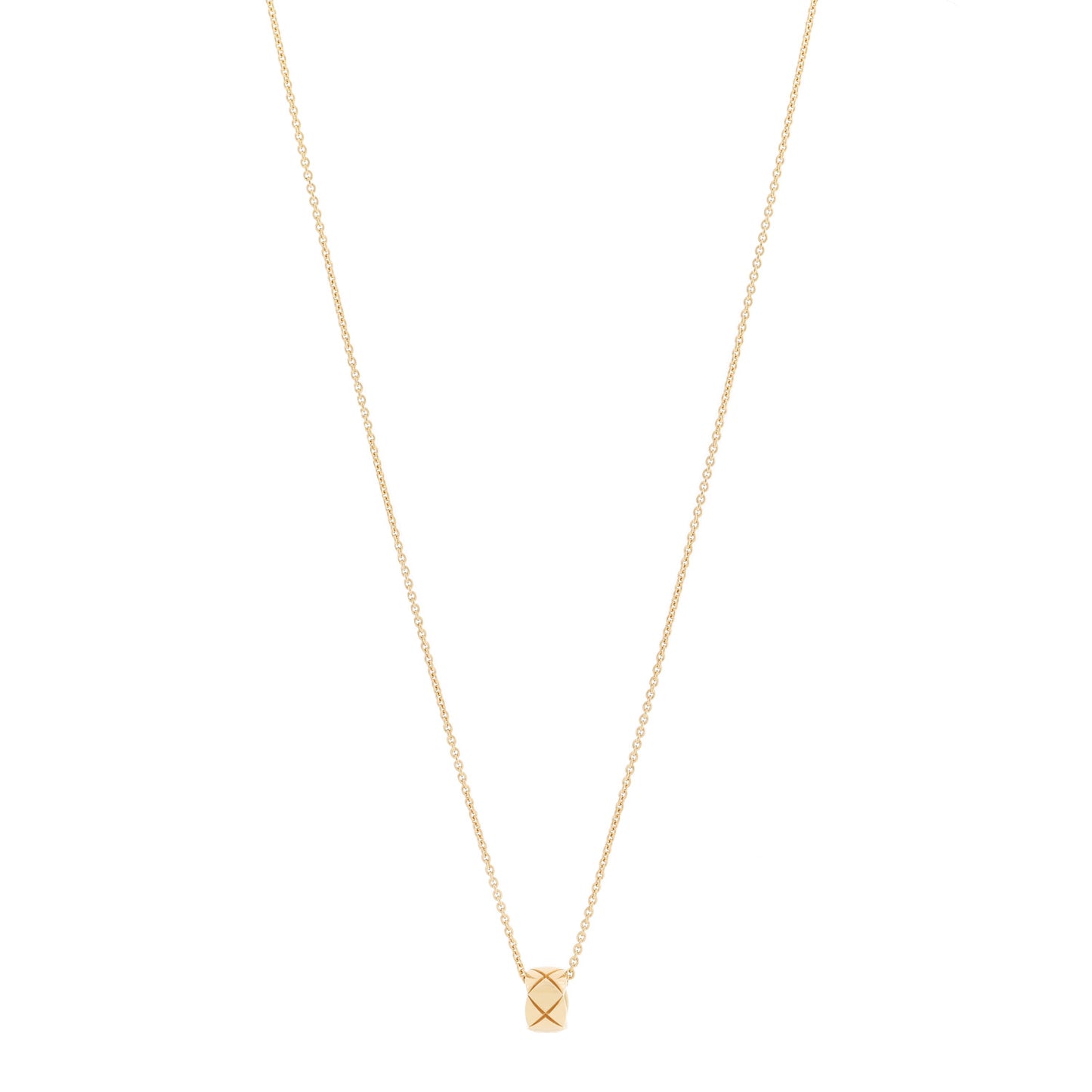 18K Yellow Gold Coco Crush Small Round Pendant Necklace