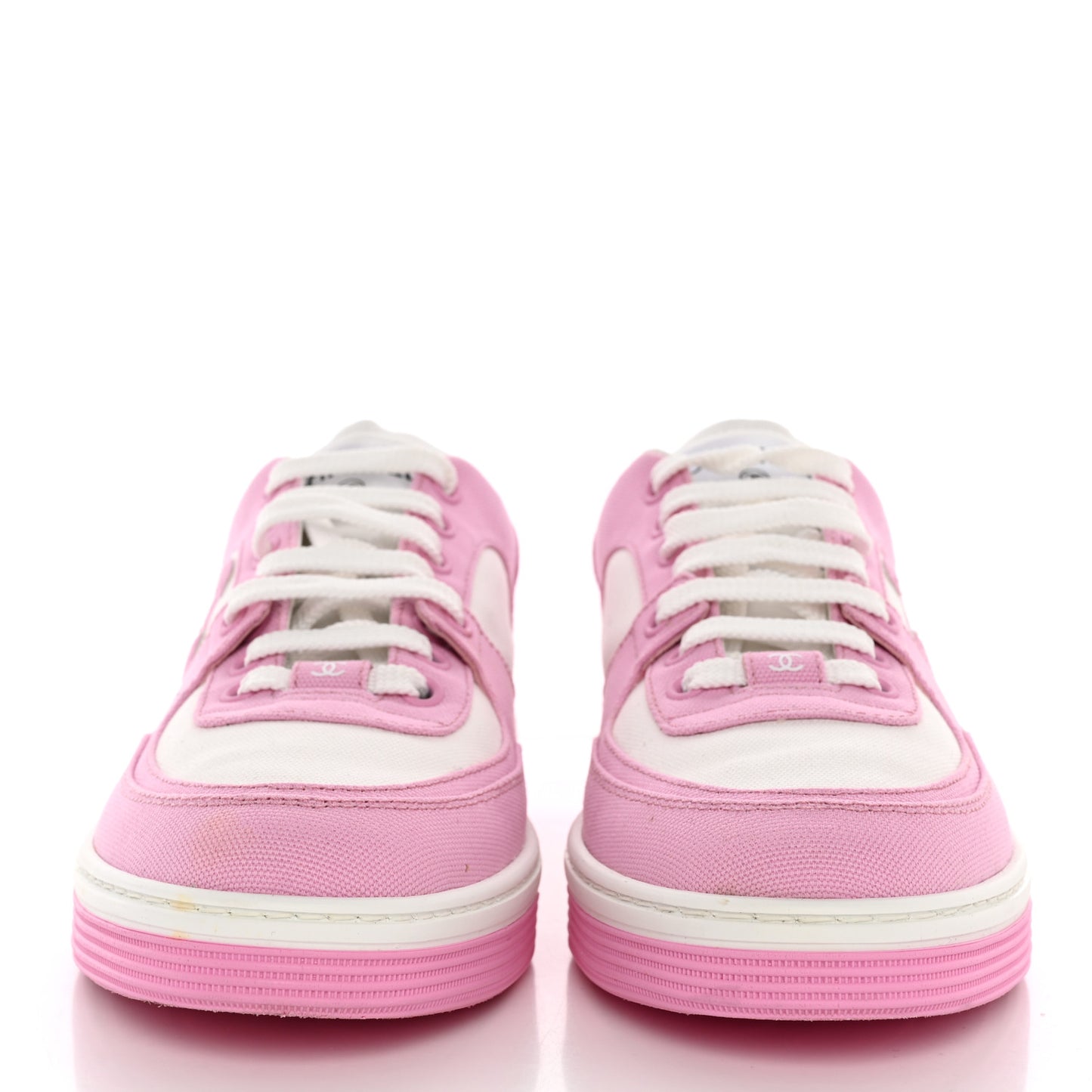 Cotton Sneakers 39.5 Pink White