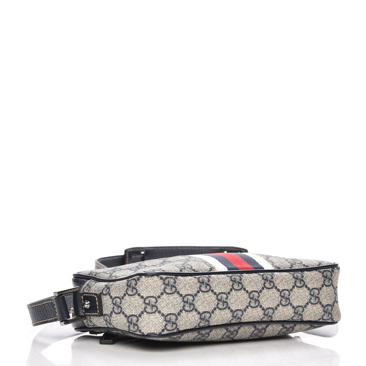 GG Supreme Monogram Web Small Shoulder Bag Navy