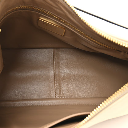 Prada Soft Calfskin Medium Aimee Shoulder Bag Travertine 9 of 23