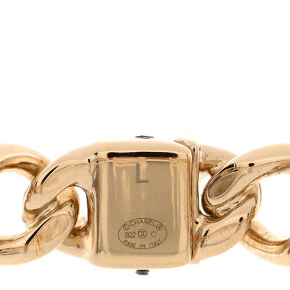 Chanel Metal CC Chain Link Choker Necklace L Gold 4 of 4